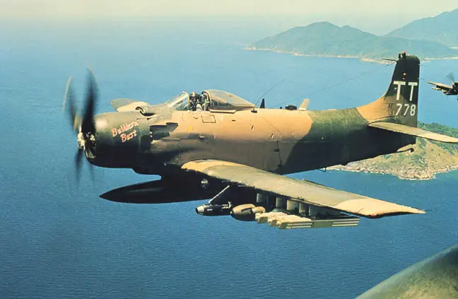 A U.S. Air Force Douglas A-1H Skyraider