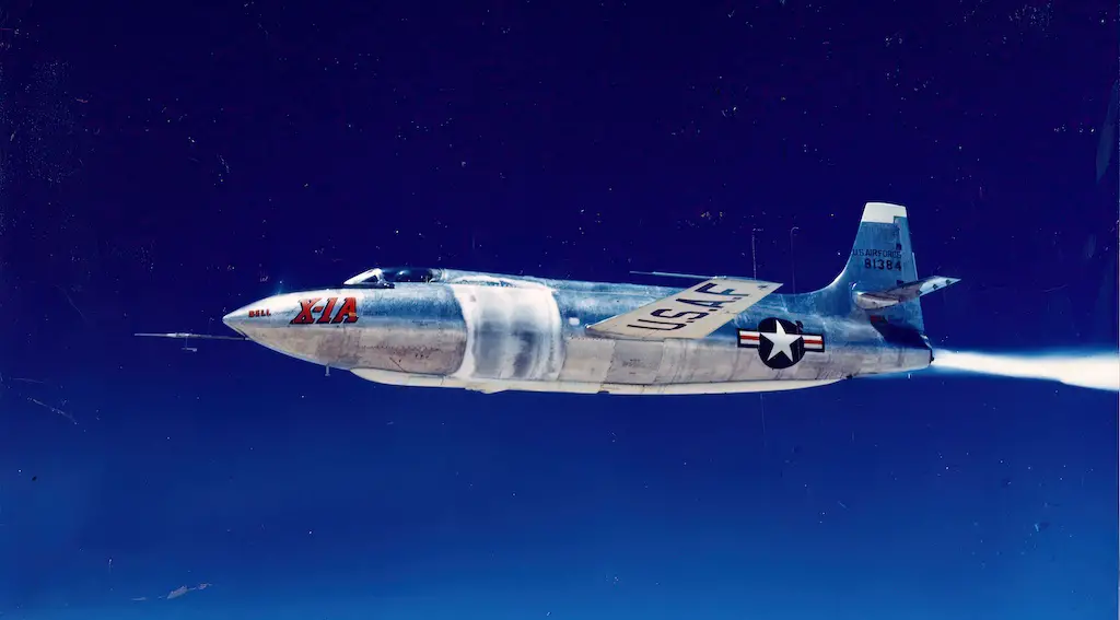 Bell X-1A in flight. Maj. Chuck Yeager