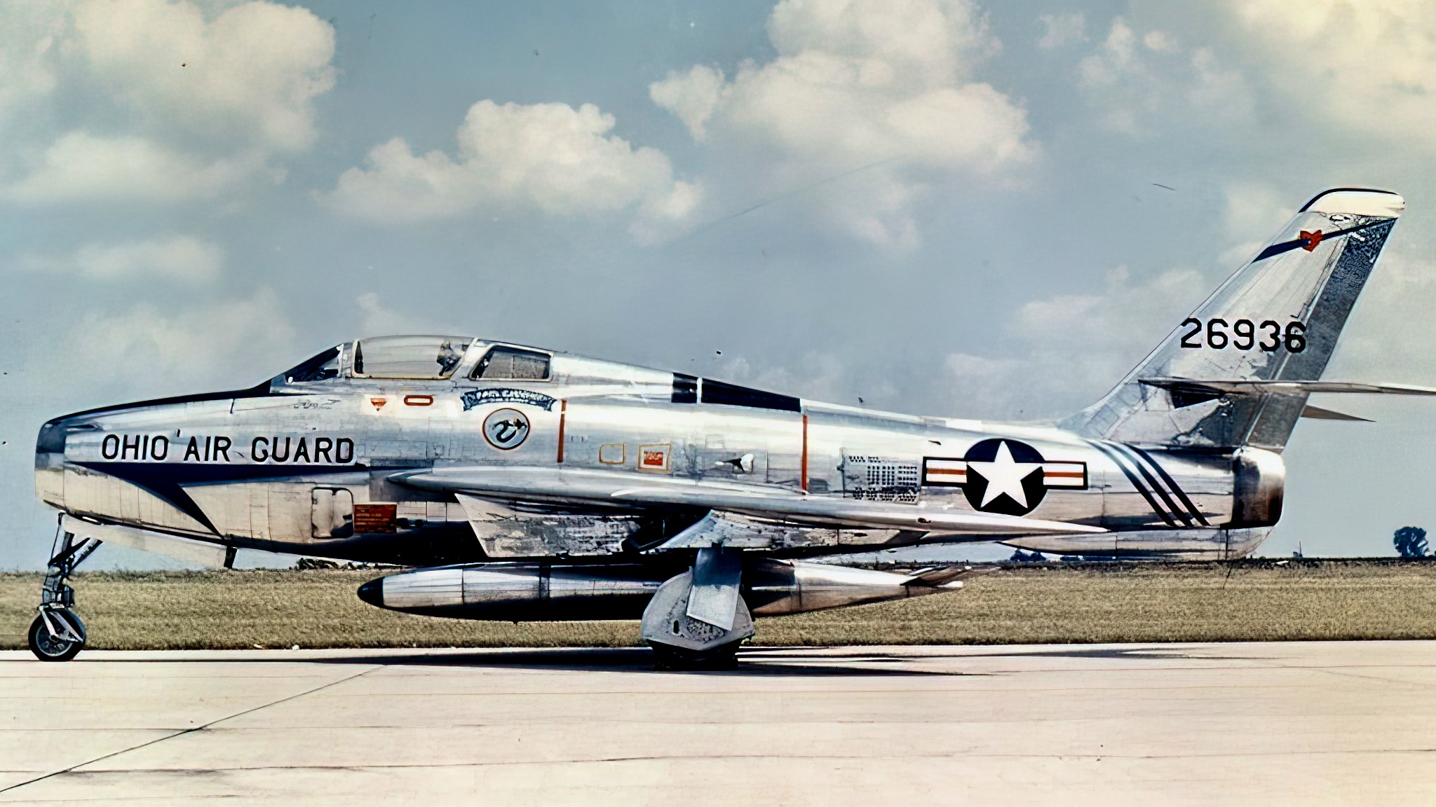 Republic F-84F-55-RE Thunderstreak (s/n 52-6936) of the Ohio Air National Guard