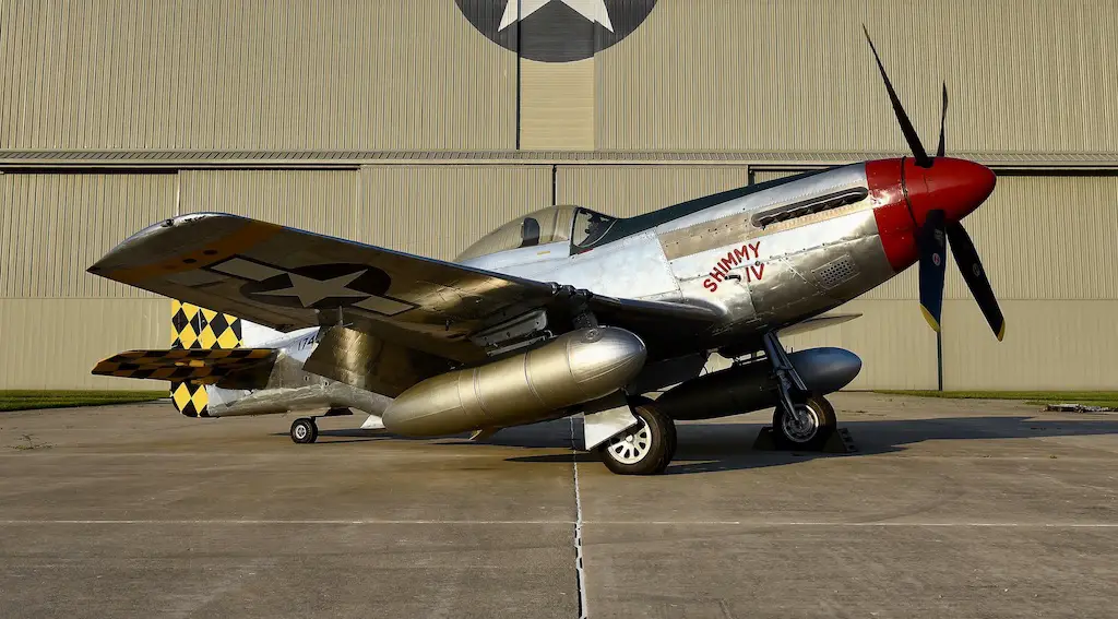 The iconic P-51 Mustang with drop tanks