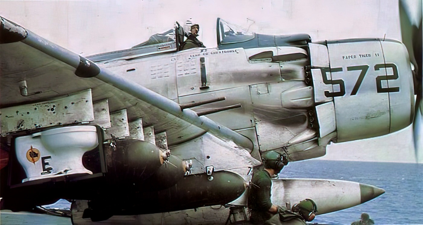 A-1H Skyraider of VA-25 with toilet bomb
