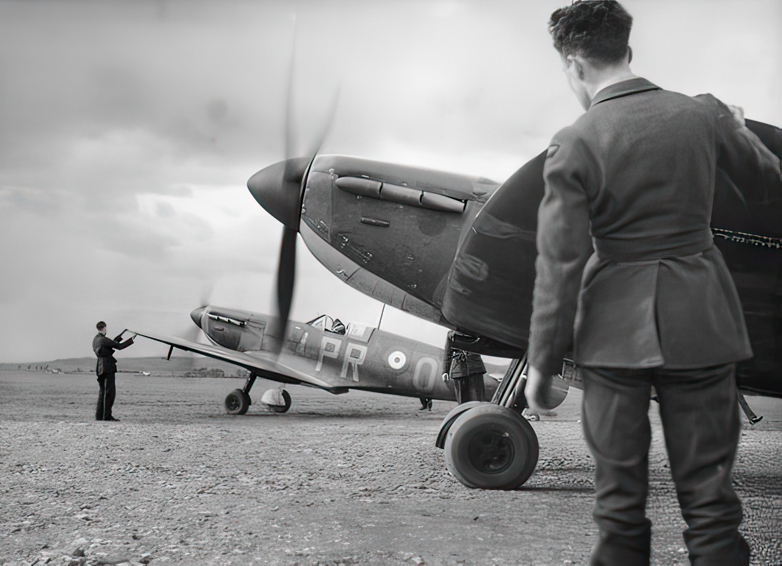 Supermarine Spitfire Mk Is of No. 609 Squadron at RAF Drem