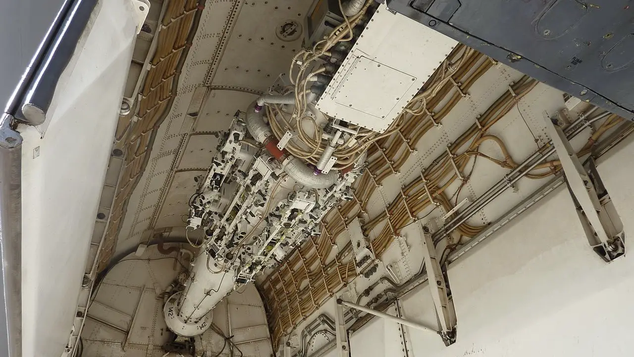 forward bomb bay of a Rockwell B-1 Lancer