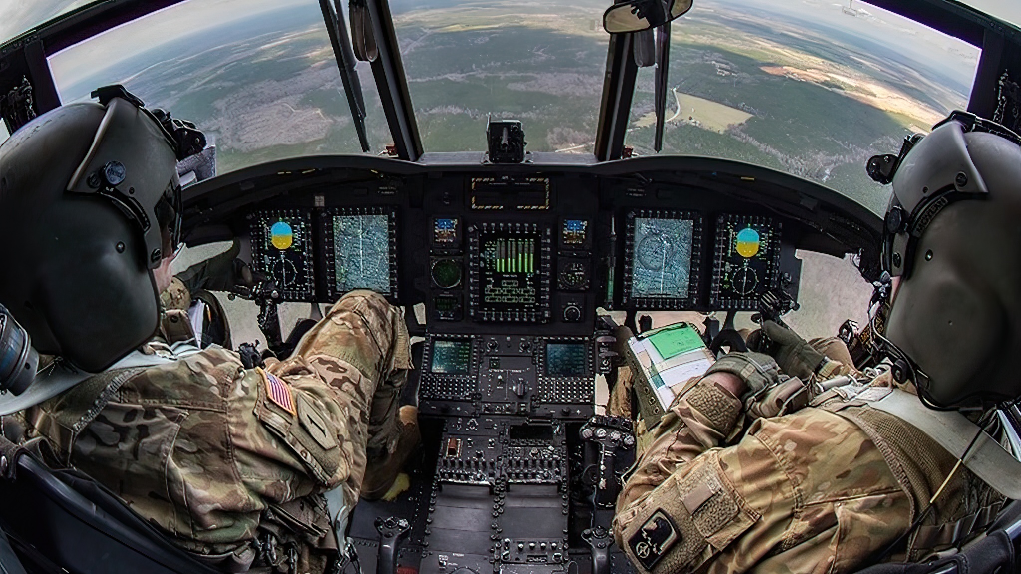 CH-47 Chinook helicopter cockpit