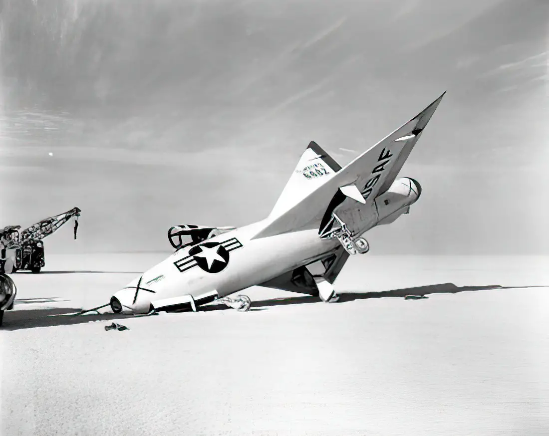 Landing accident of the Convair XF-92
