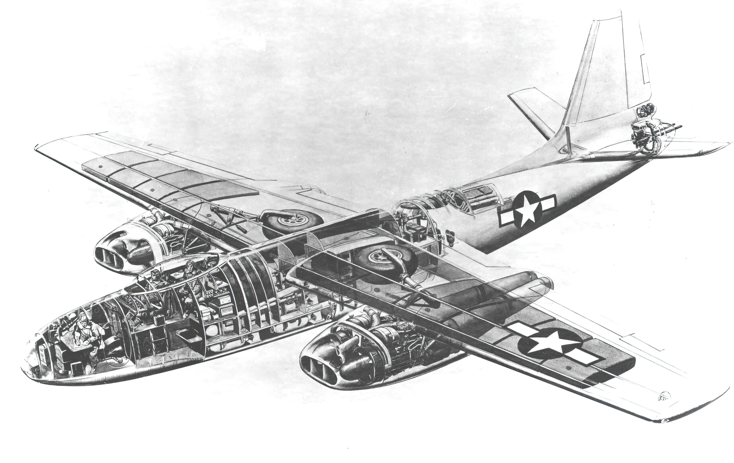 North American XB-45 cutaway drawing