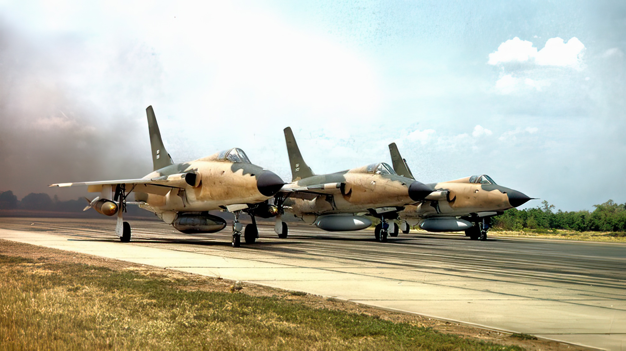 F-105s take off on a mission to bomb North Vietnam USAF
