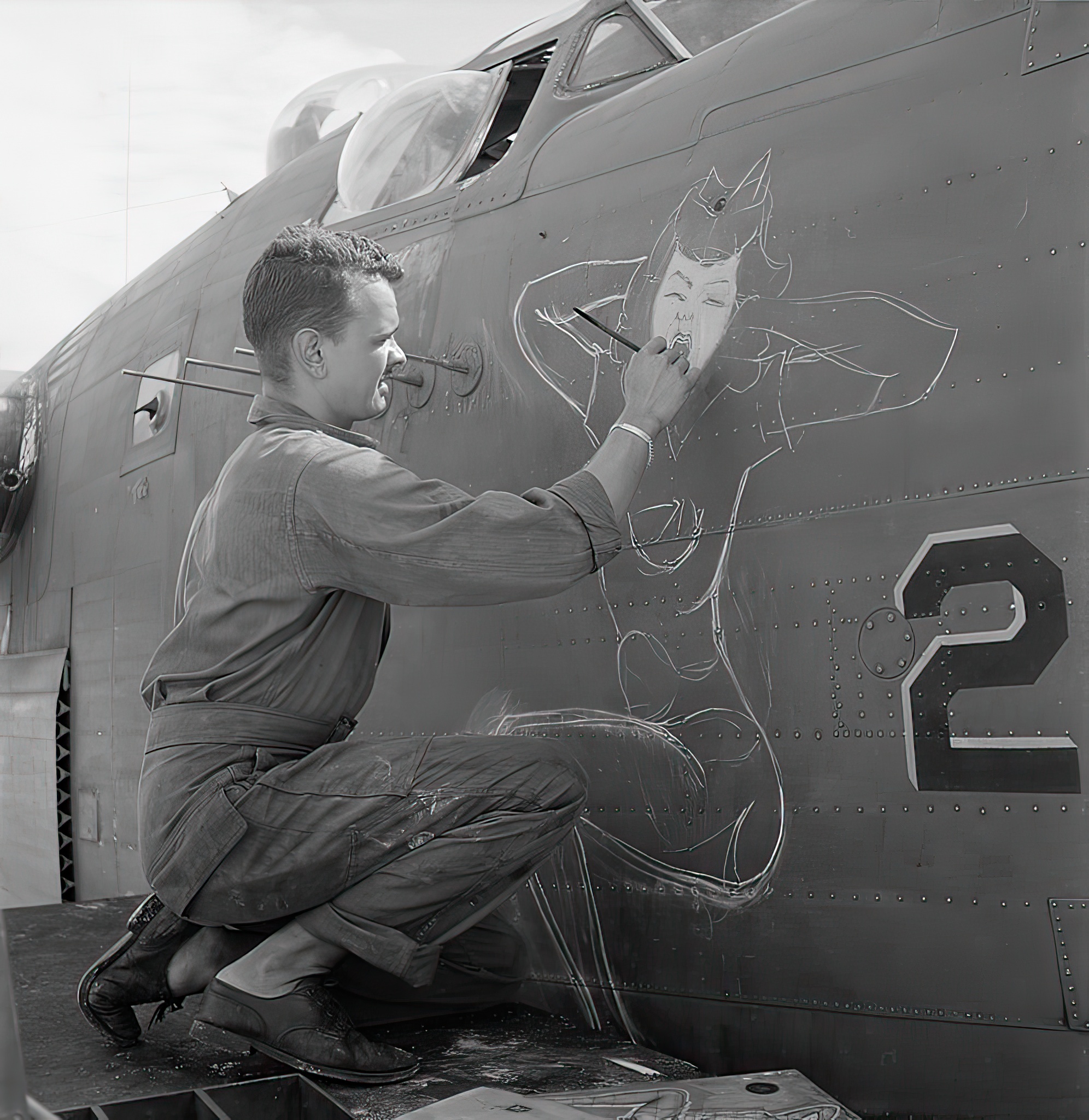Sgt. J.S. Wilson aircraft nose art