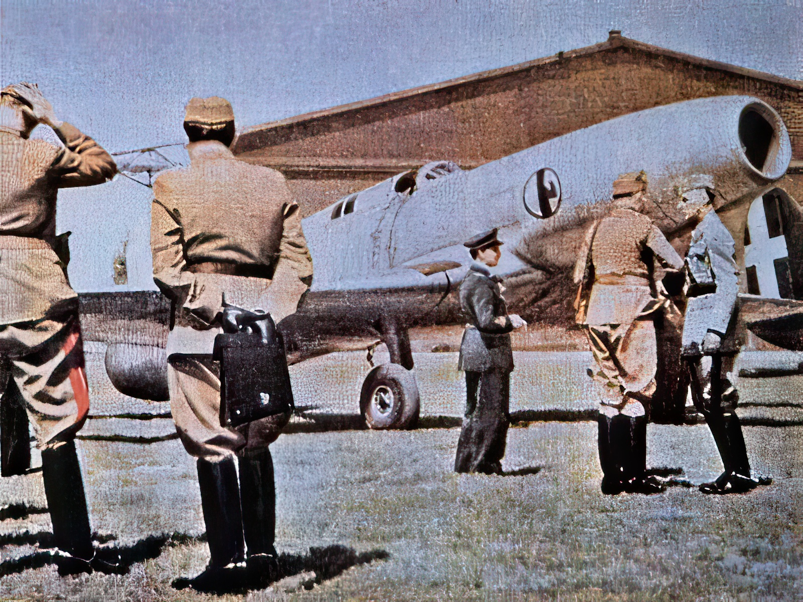 Rare color picture of the Campini Caproni CC-2