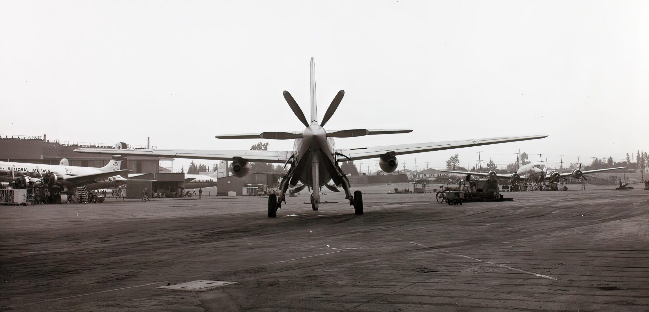 Rear view of the XB-42A