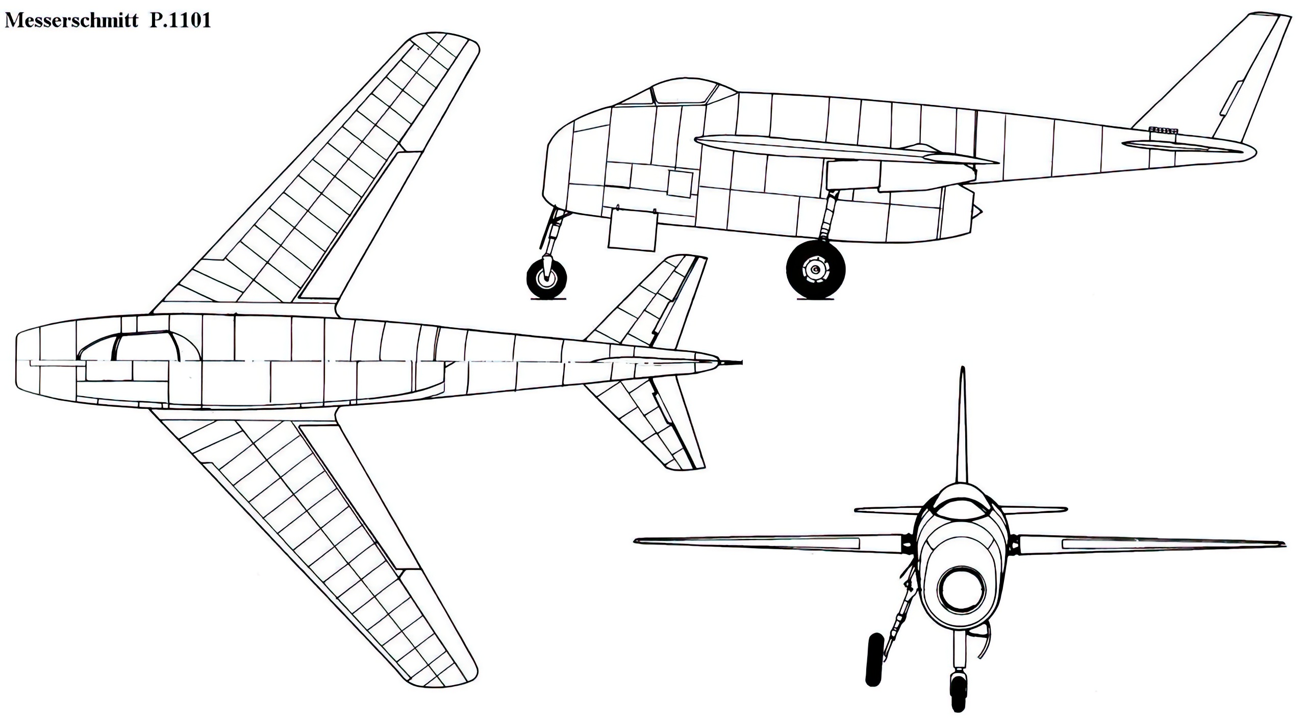 Messerschmitt P 1101 diagram