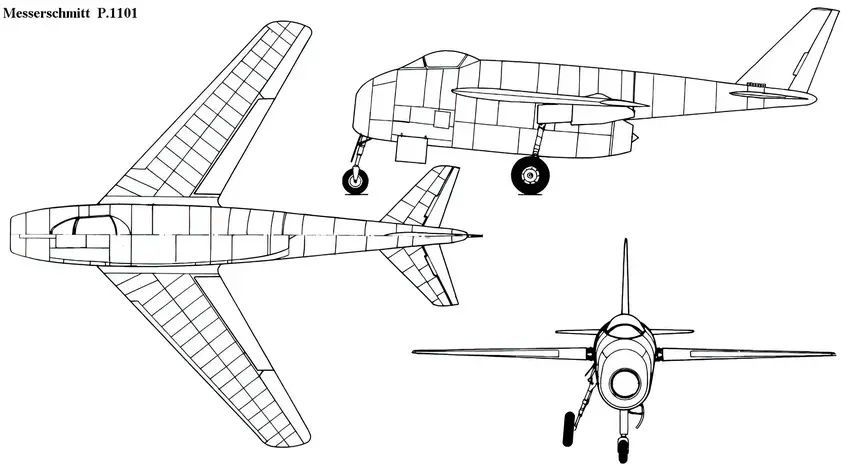 Messerschmitt P 1101 Diagramm