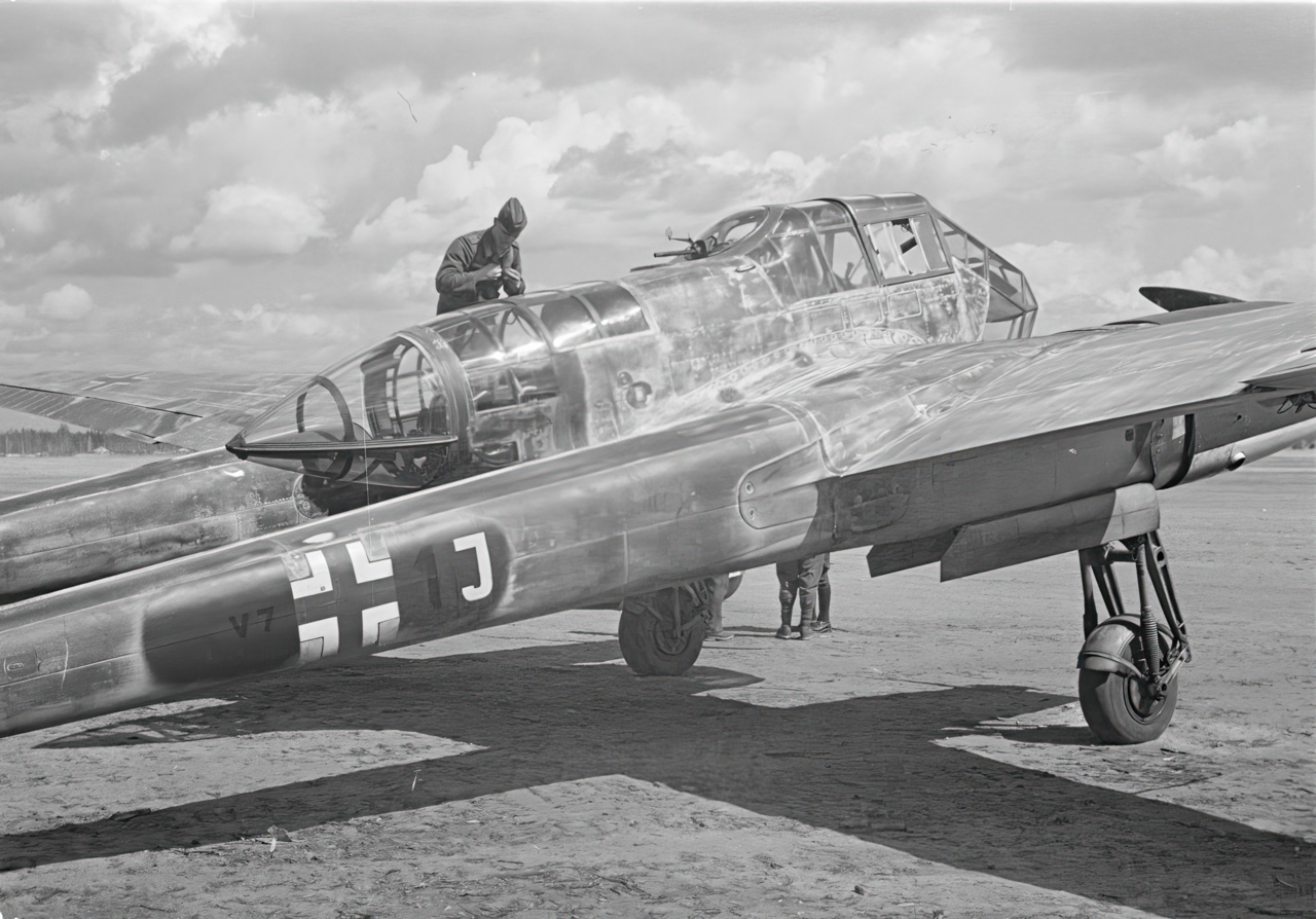 Focke-Wulf Fw 189A-3, plane code V7+1J