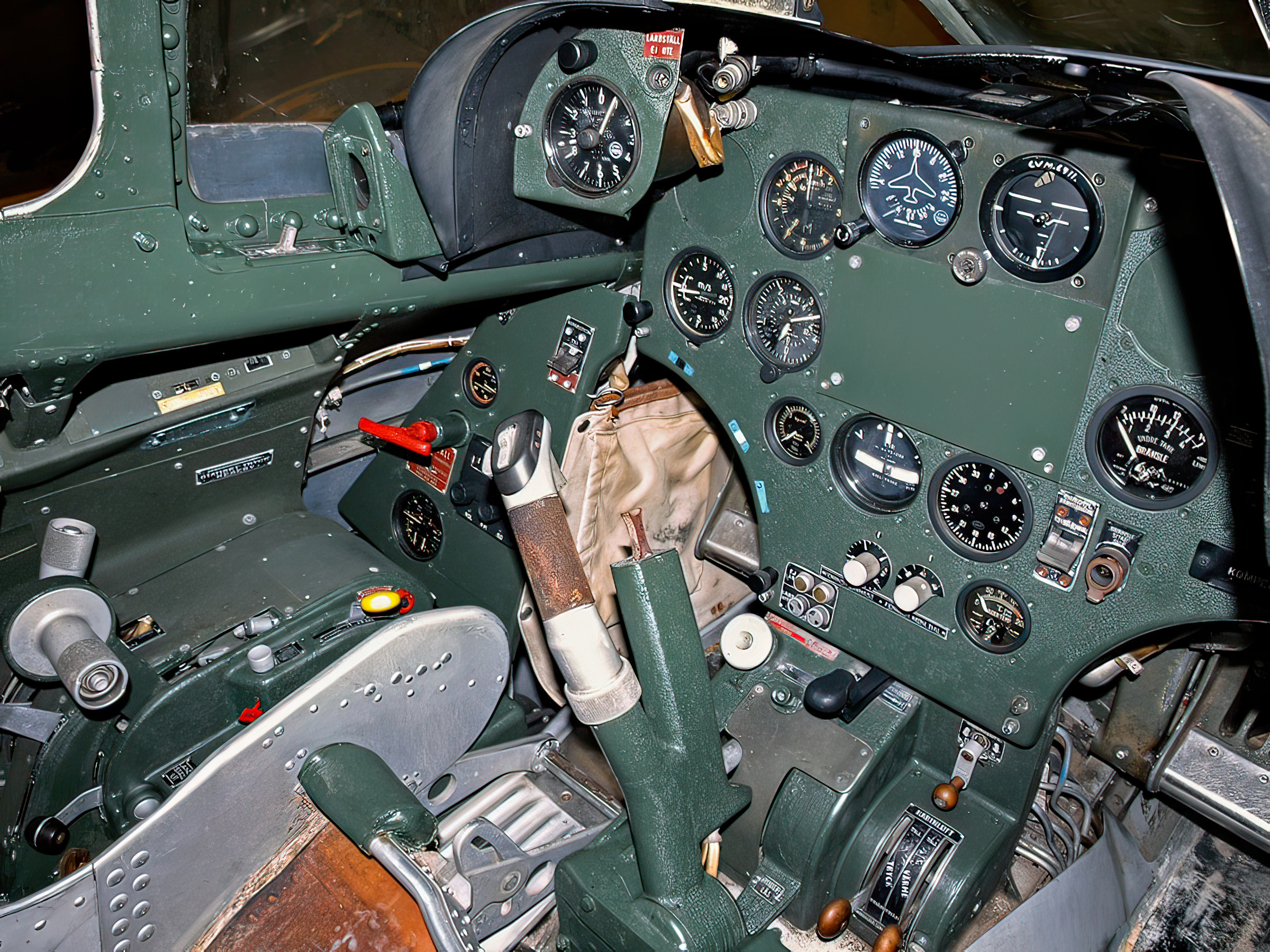 The cockpit of a J 29F