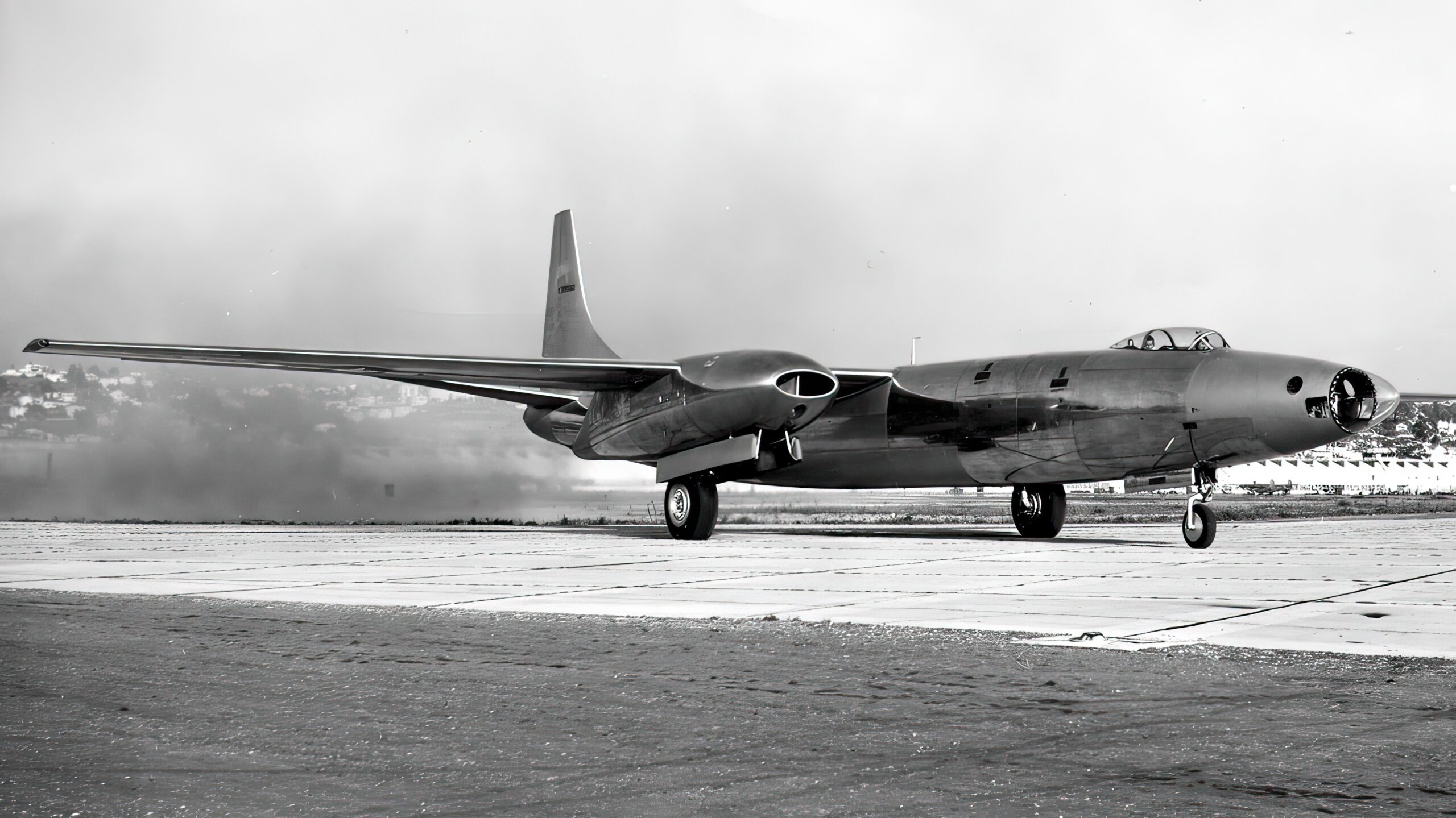 Convair XB-46 with engines running