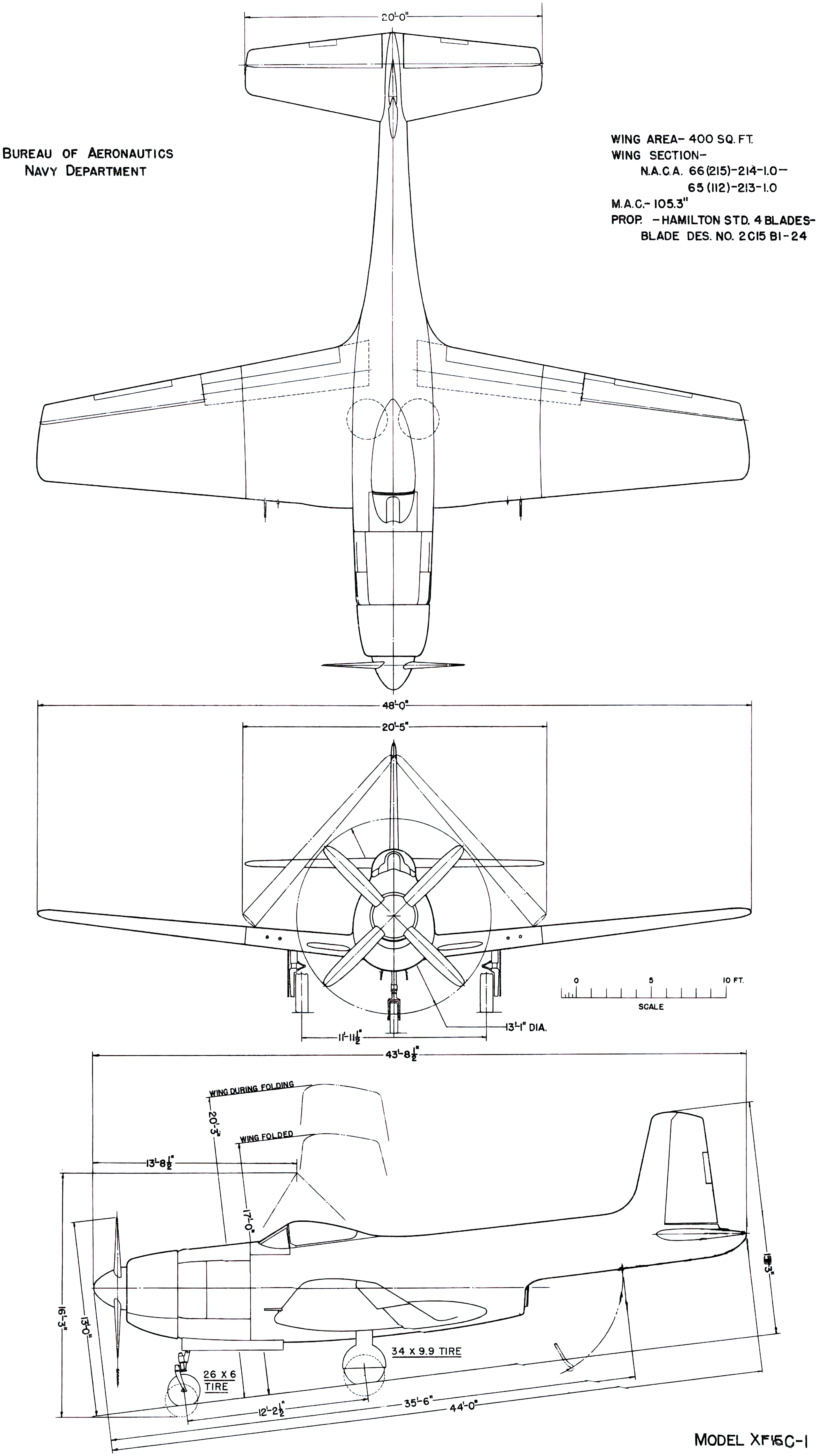 Curtiss XF15C-1 diagram
