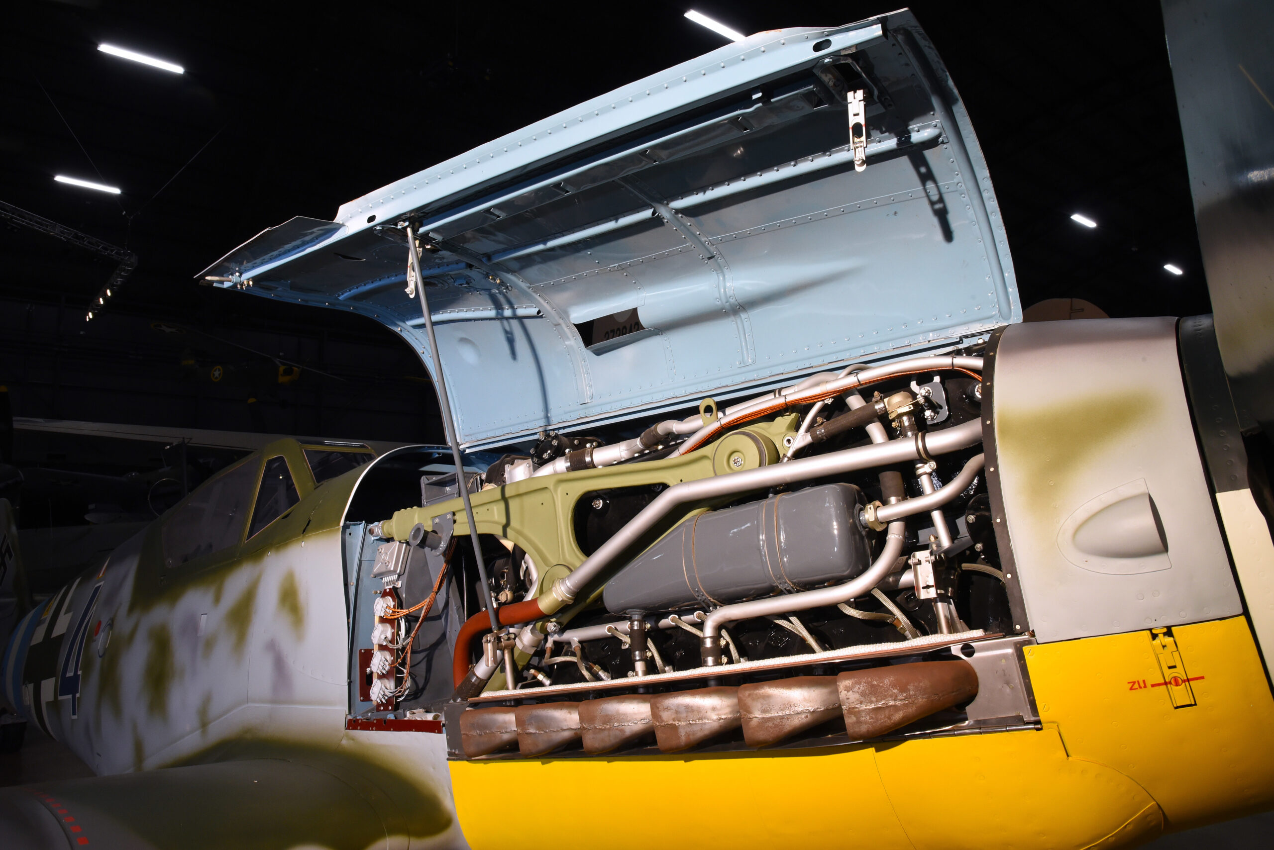 Messerschmitt Bf 109G-10 engine bay