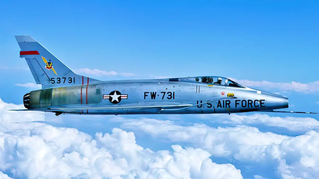 F-100C over Rogers Dry Lake