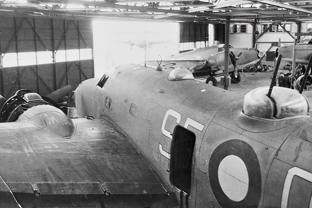Lockheed Ventura from 13 Squadron, RAAF, in a hangar at Fairbairn airfield 1943