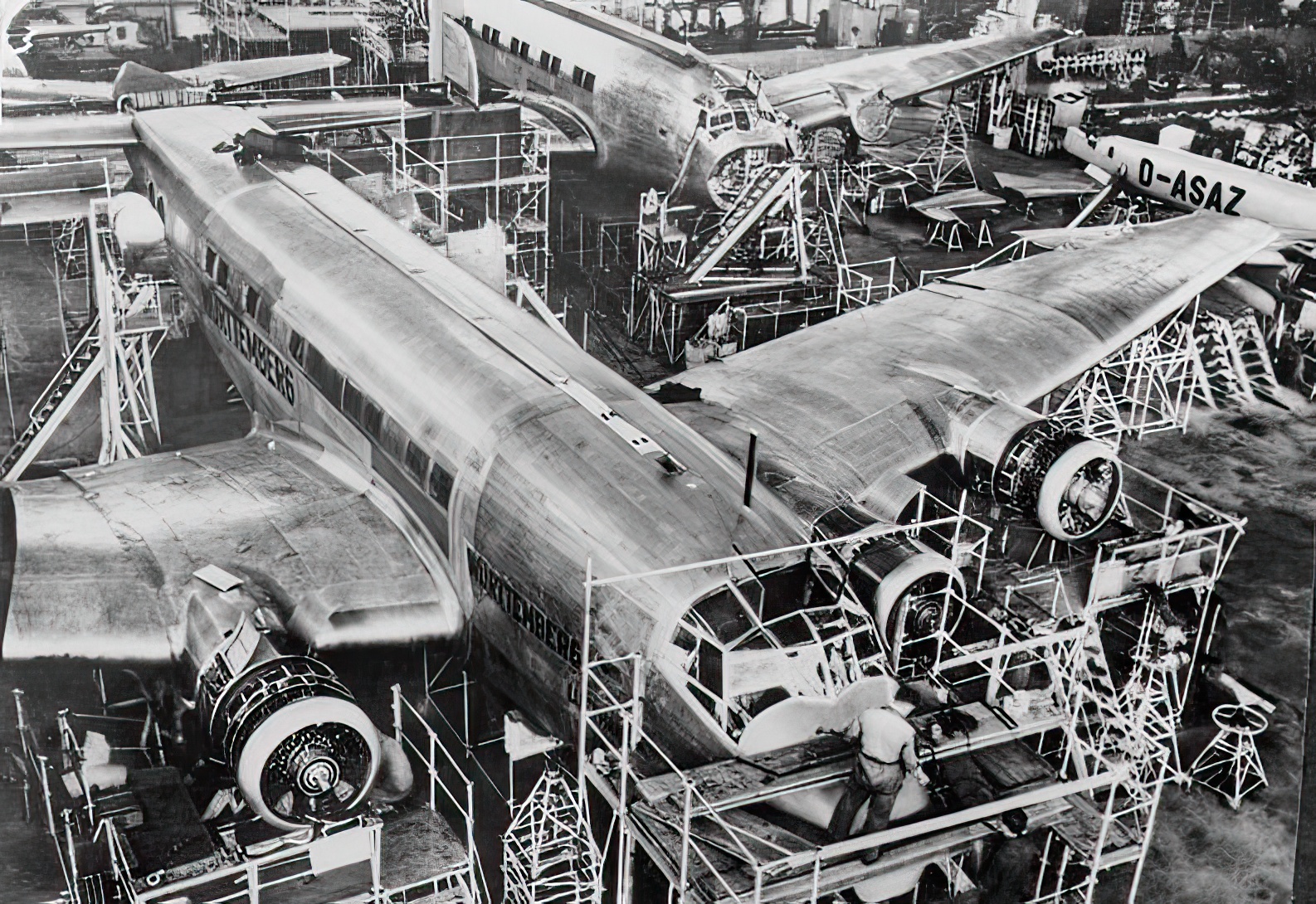 Junkers Ju 90 under construction at Junkers-Werke Dessau, 1938