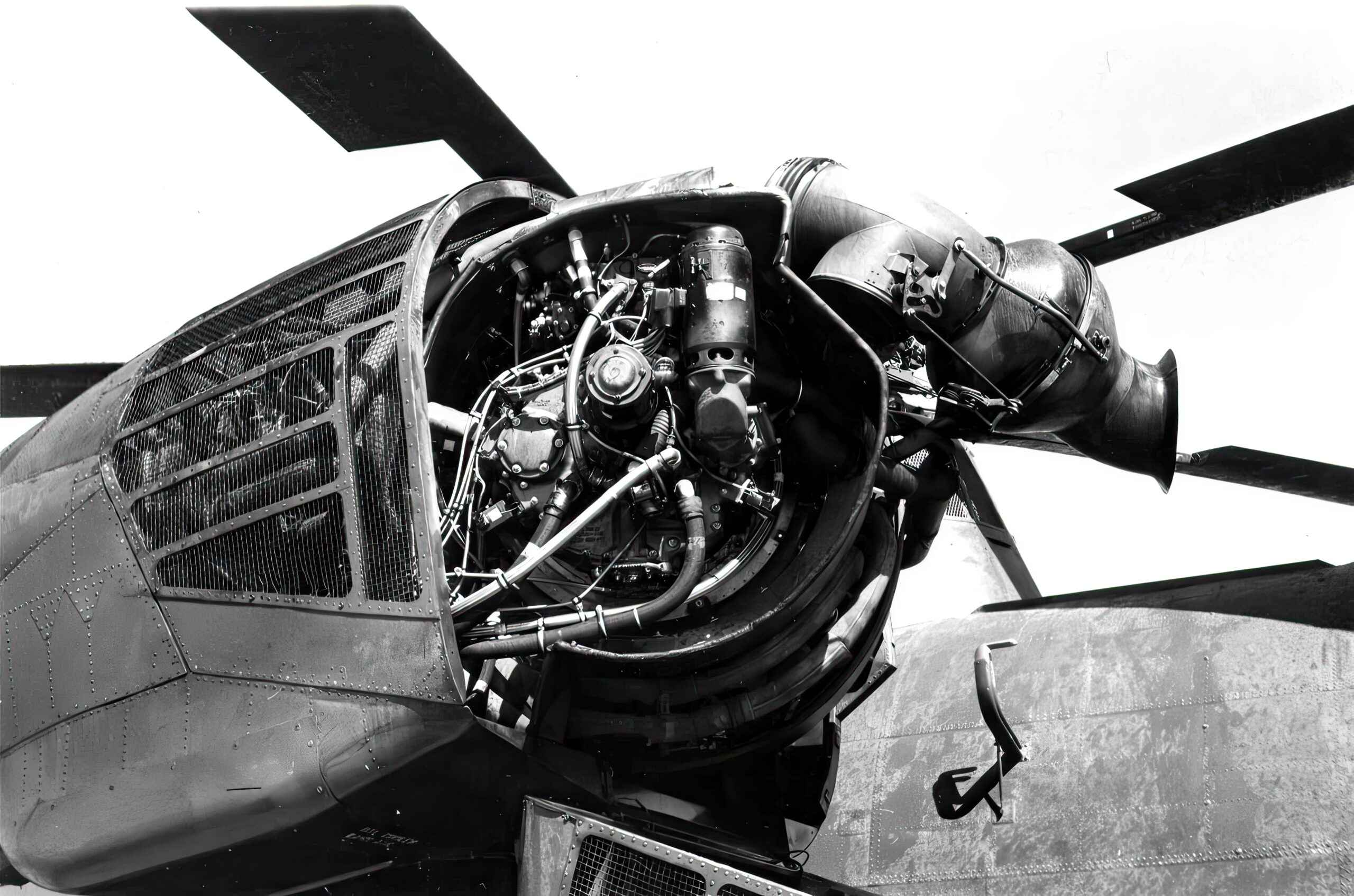 CH-37 R-2800 Right Engine Side View
