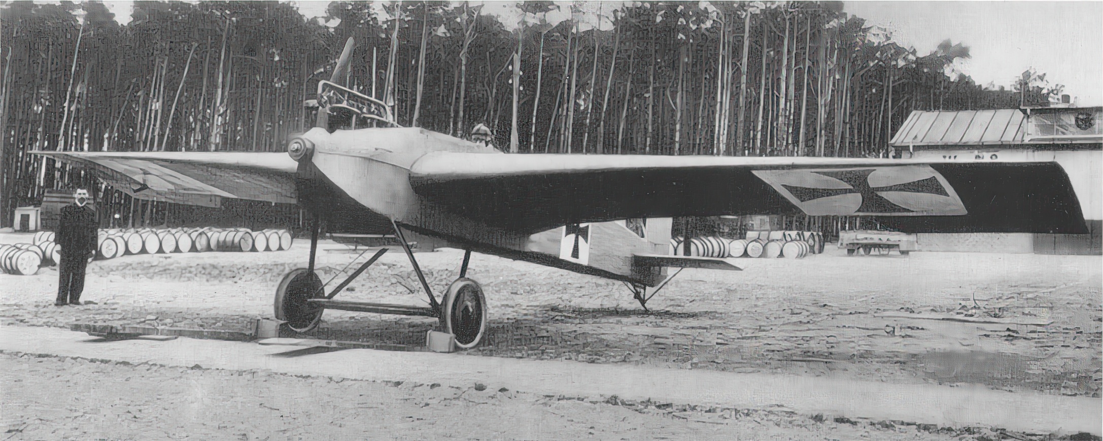 Junkers J 1 all metal "technology demonstrator" pioneer aircraft, at FEA 1, Döberitz, Germany in late 1915