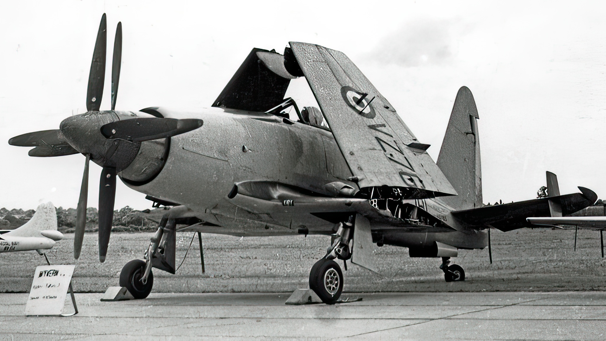 Westland Wyvern S.4 of 813 Naval Squadron at RNAS Stretton, Cheshire, in 1955