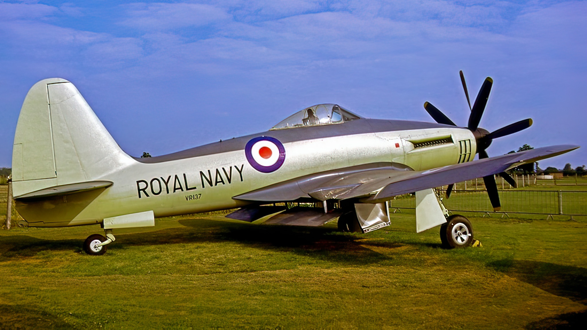 The last remaining Wyvern, a TF.1, exhibited outdoors at the Fleet Air Arm Museum at RNAS Yeovilton in 1971