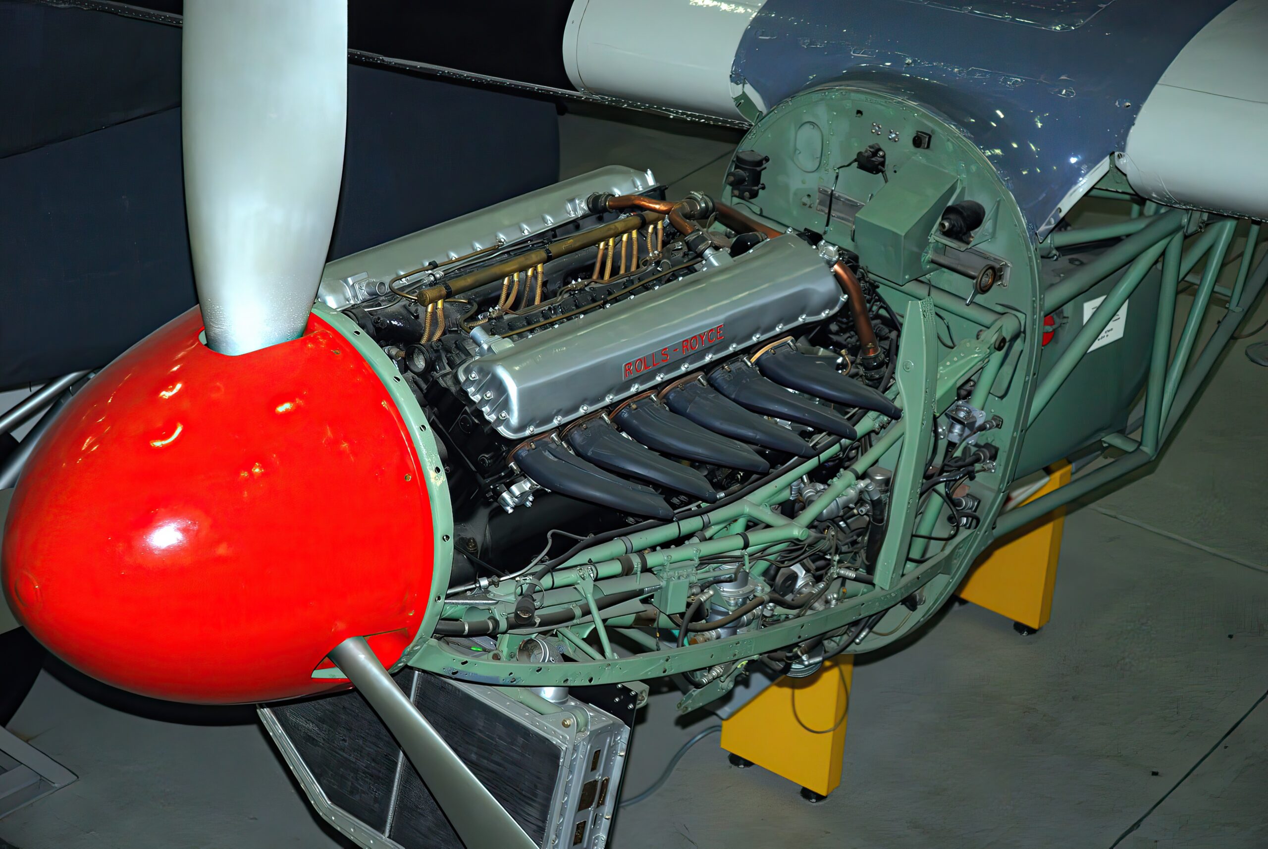 Rolls Royce Merlin engine, Avro York, Imperial War Museum, Duxford