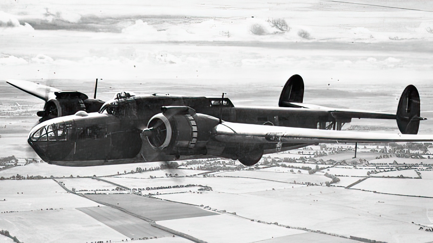 Albemarle ST Mark I series 2, P1475, of No. 511 Squadron RAF based at Lyneham, Wiltshire, in flight