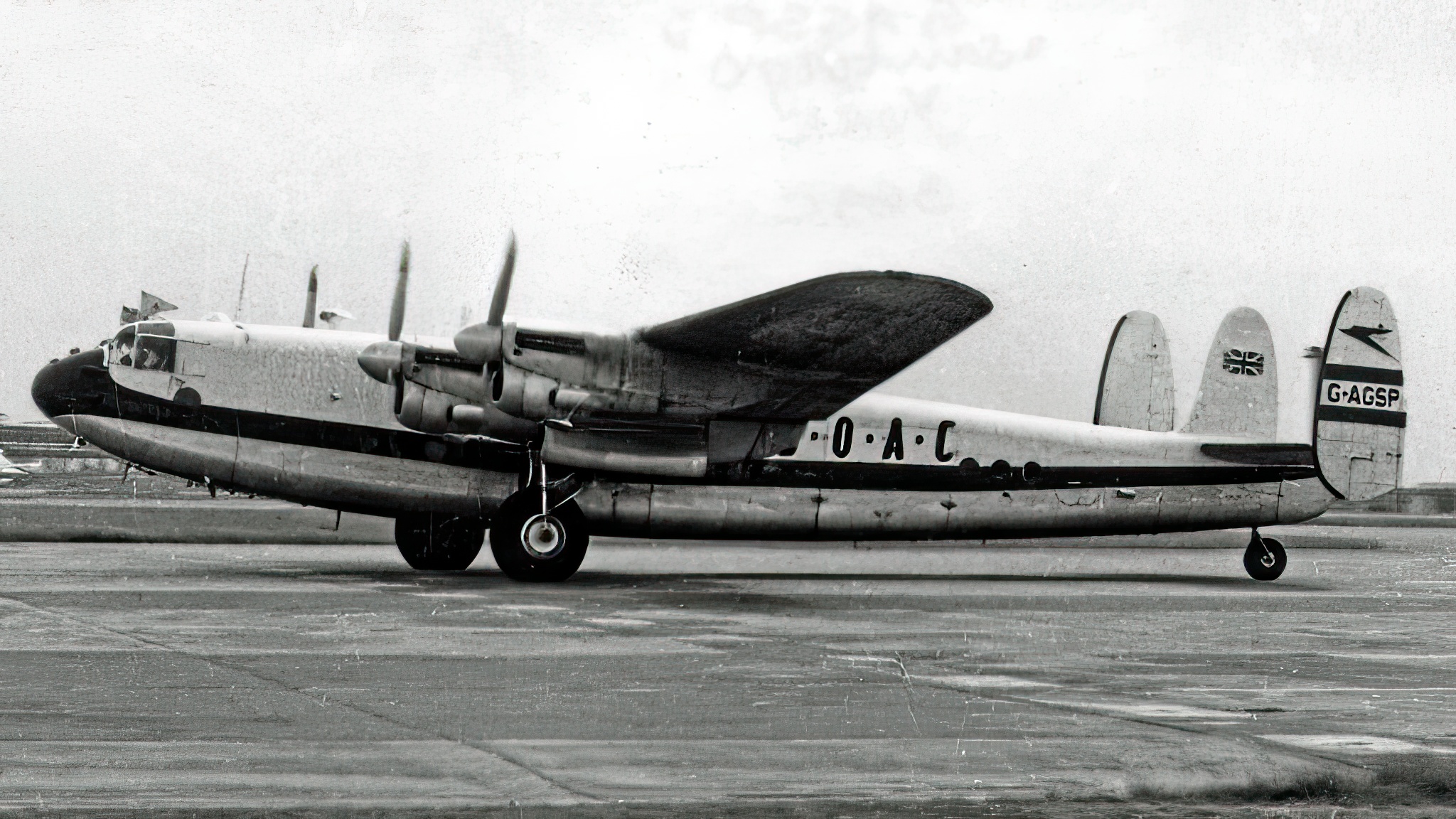 BOAC York operating a freight schedule at Heathrow in 1953