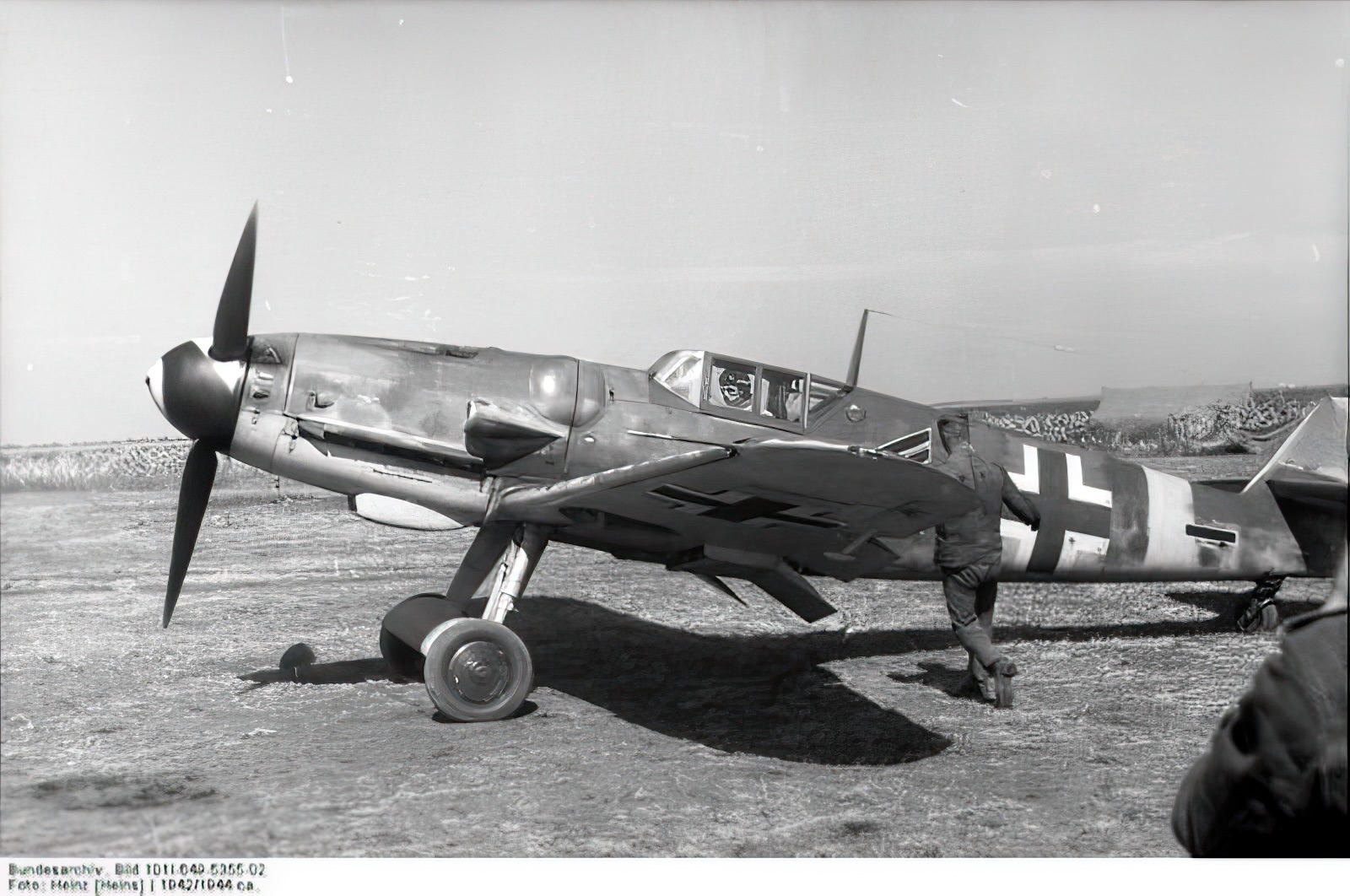 Barkhorn in the cockpit of a Bf 109, at Anapa, autumn 1943