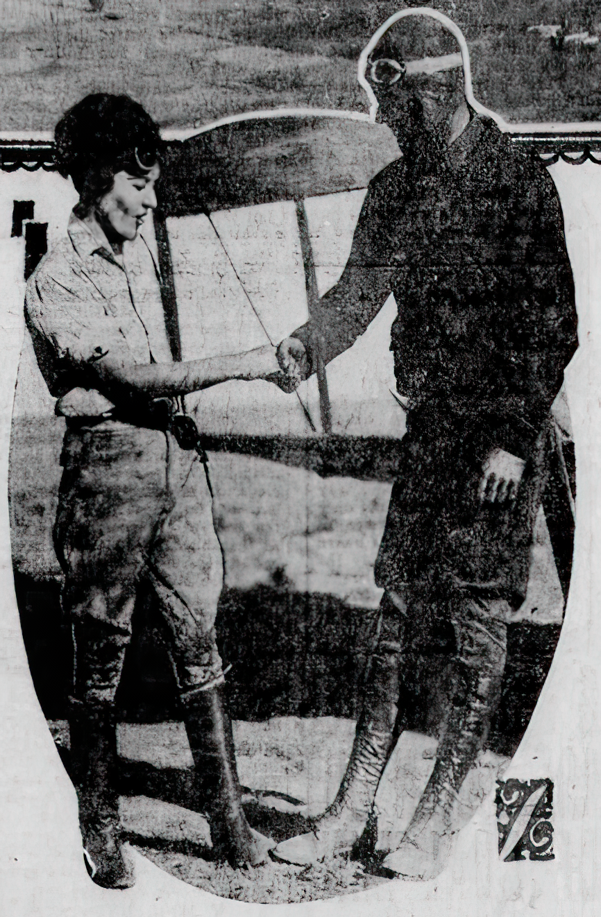 Stunt pilots Gladys Ingle and Art Goebel