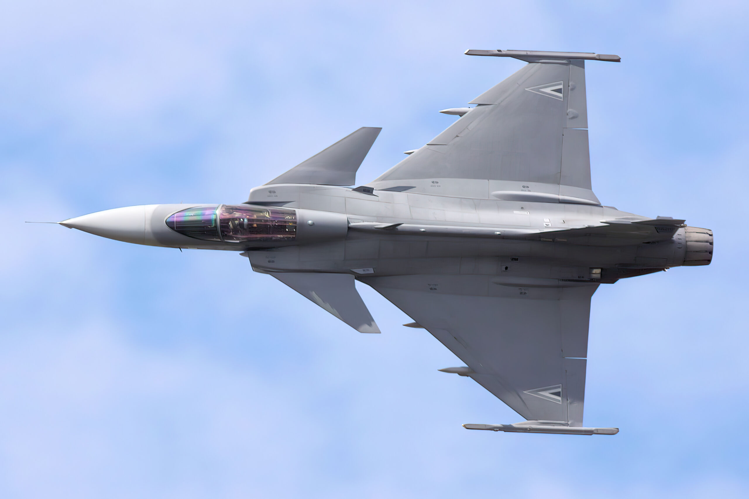 Canards visible on a JAS 39 Gripen