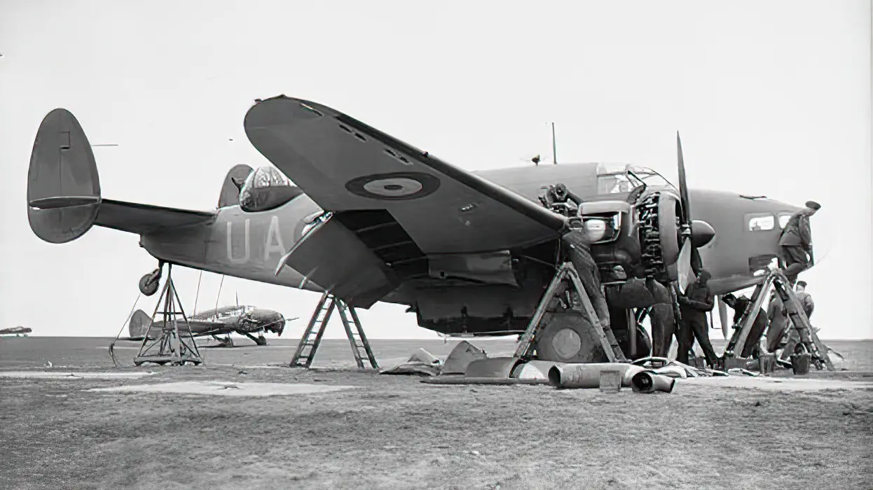 Groundcrew servicing Lockheed Hudson Mark I, N7303 'UA-B', of No.269 Squadron RAF at Wick, Caithness