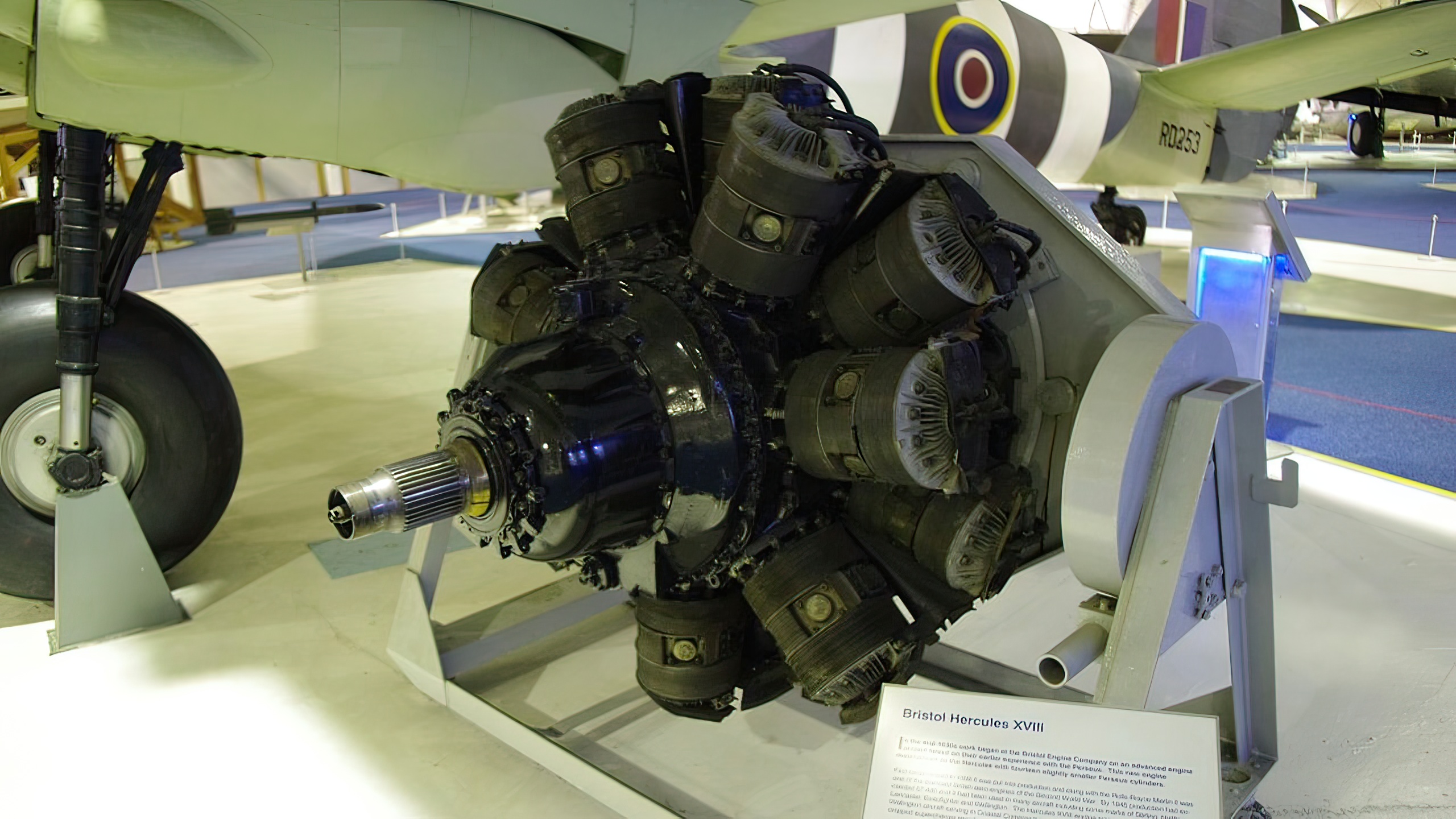 Bristol Hercules XVIII engine, at the Royal Air Force Museum London