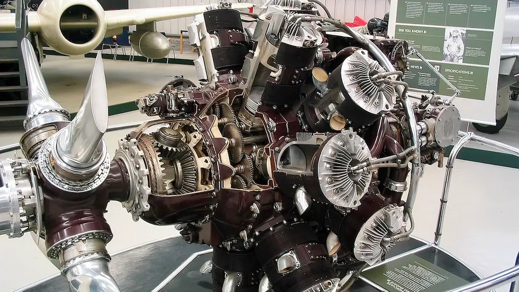 Cutaway Bristol Hercules engine at The Museum of Flight, East Fortune, Scotland