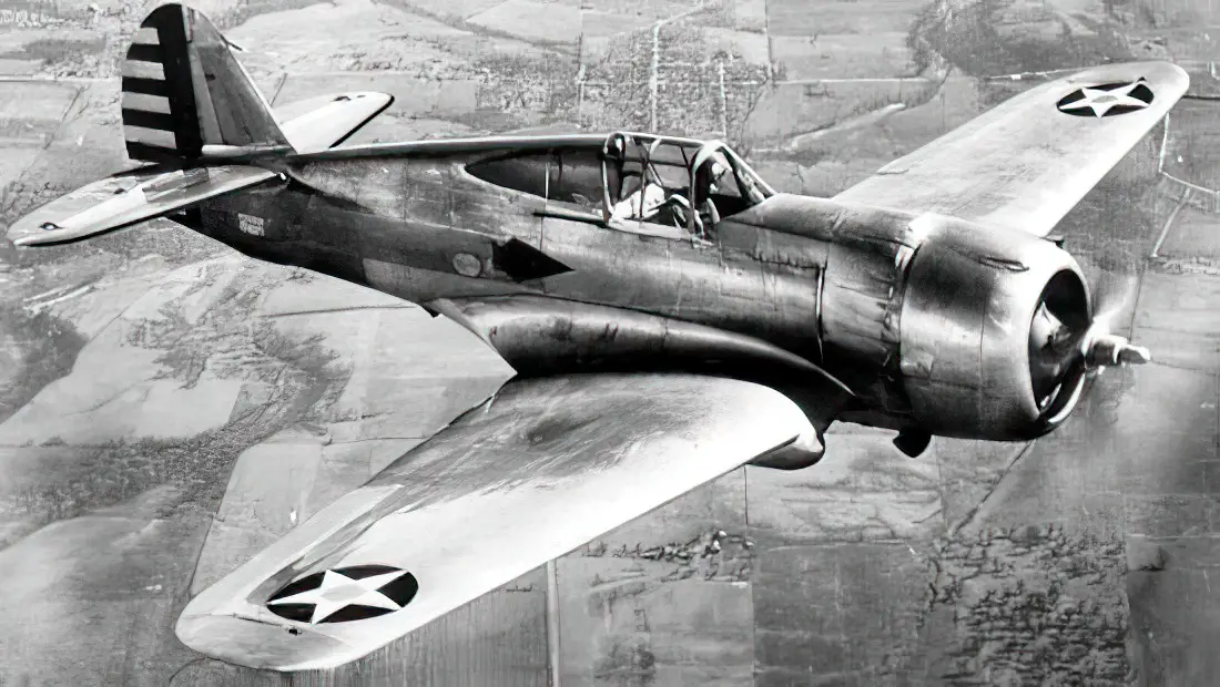 US military aircraft Curtiss P-36 of Wright Field