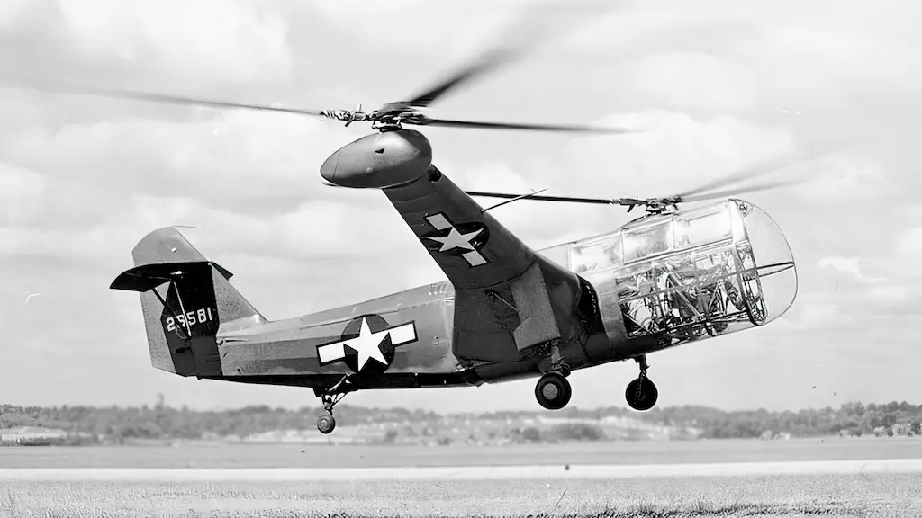 Platt-LePage XR-1A prototype observation helicopter in flight
