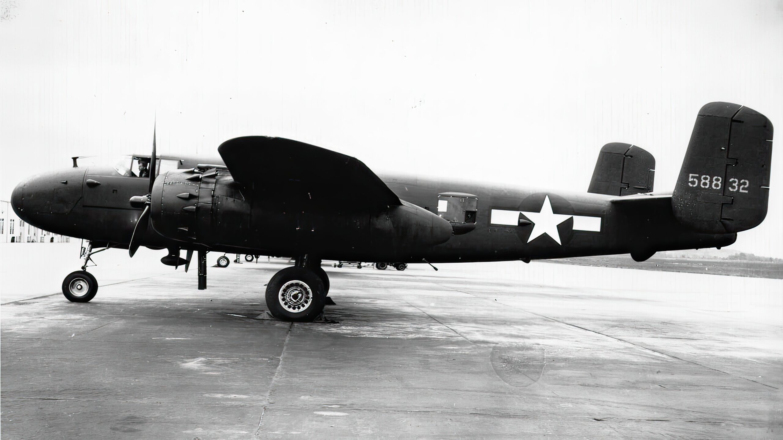Late war development B-25J2 Mitchell strafer bomber