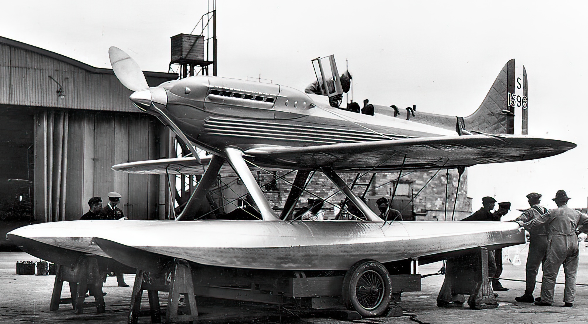 Supermarine S.6B seaplane, original image circa 1931