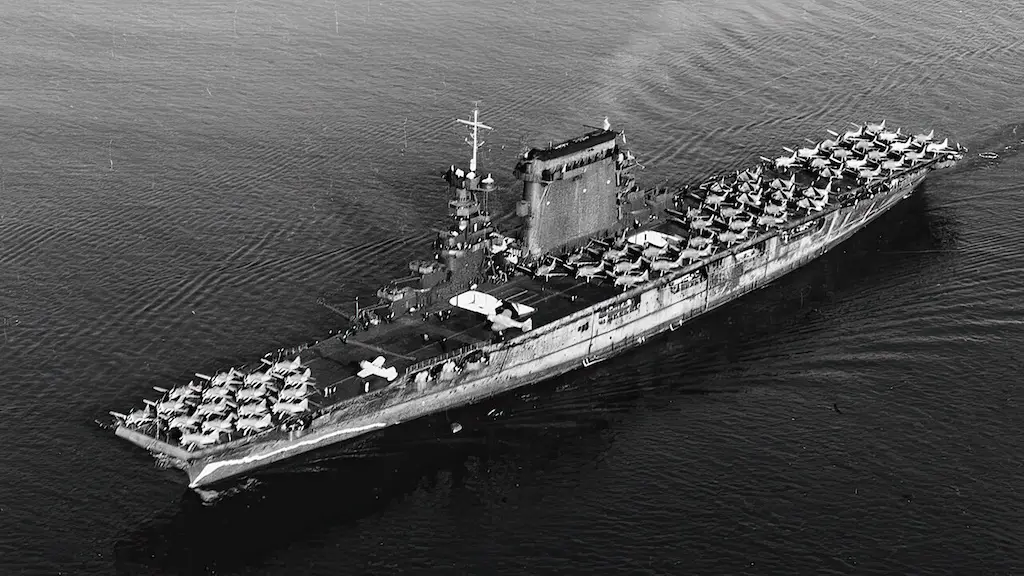 USS Lexington (CV-2) leaving San Diego