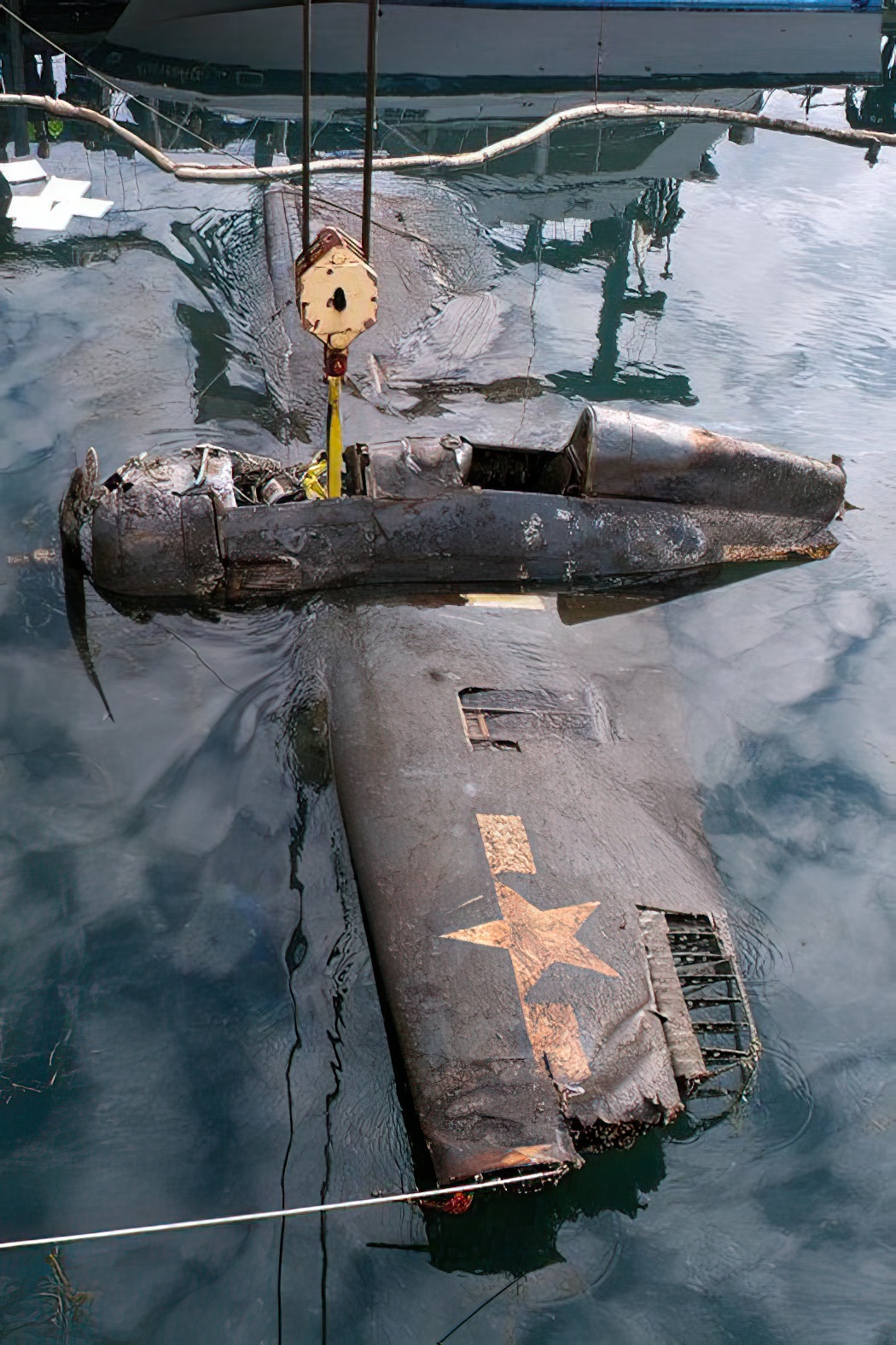 A General Motors/Eastern Aircraft Division FM-2 "Wildcat" was pulled out of Lake Michigan on Dec. 7, 2012 after spending 68 years beneath the waves