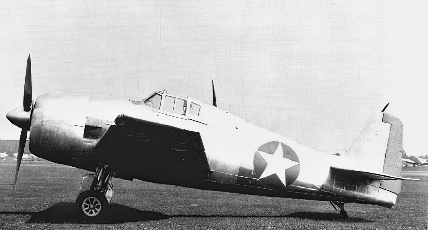 The Grumman XF6F-1 Hellcat fighter in 1942