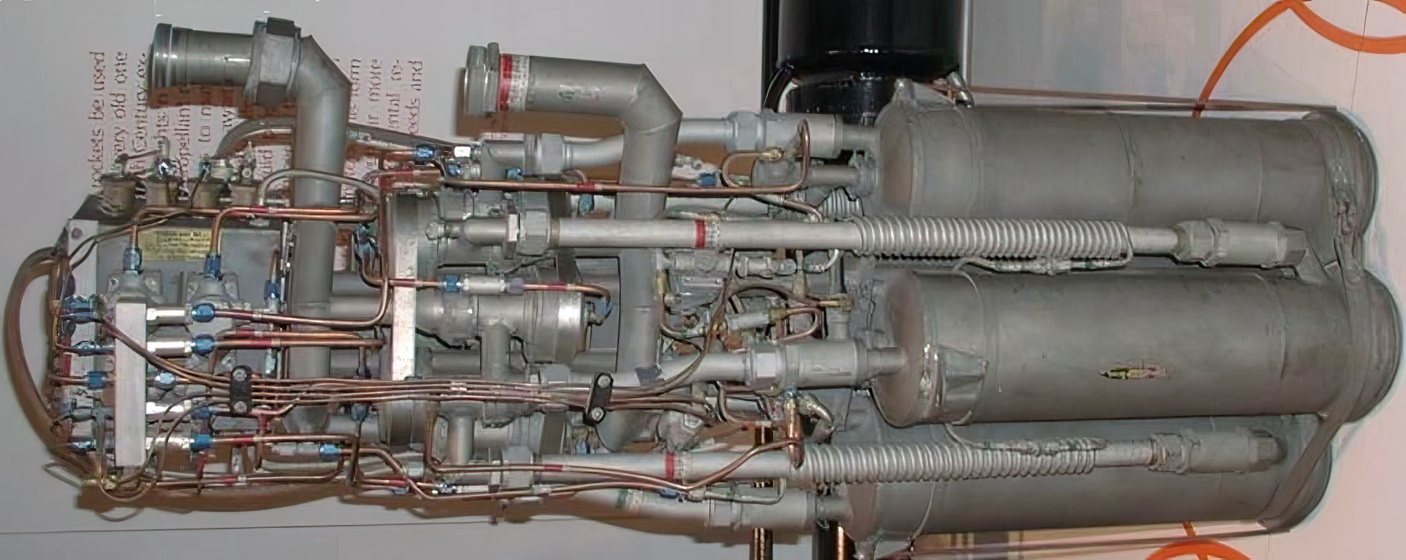 XLR-11 rocket engine on display at the National Air and Space Museum