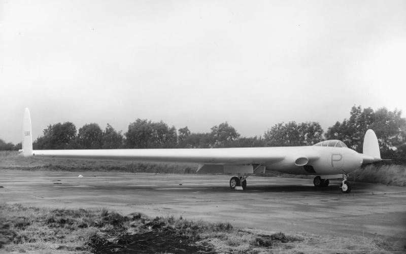 Armstrong Whitworth AW 52 Flying Wing. This is the second of two prototype Flying Wings, designed to Specification E 9/44. This aircraft made its first flight from Boscombe Down on September 1 1948