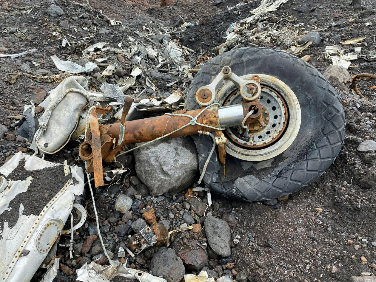 Today, with global warming stripping the land of ice exposing the The B-17 Wreck. Image Credit- Guðmundur Gunnarsson