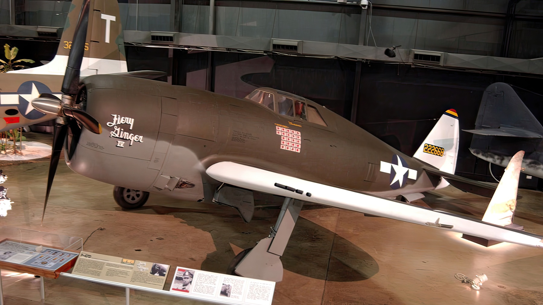 DAYTON, Ohio -- Republic P-47D "Fiery Ginger" at the National Museum of the United States Air Force. (U.S. Air Force photo)