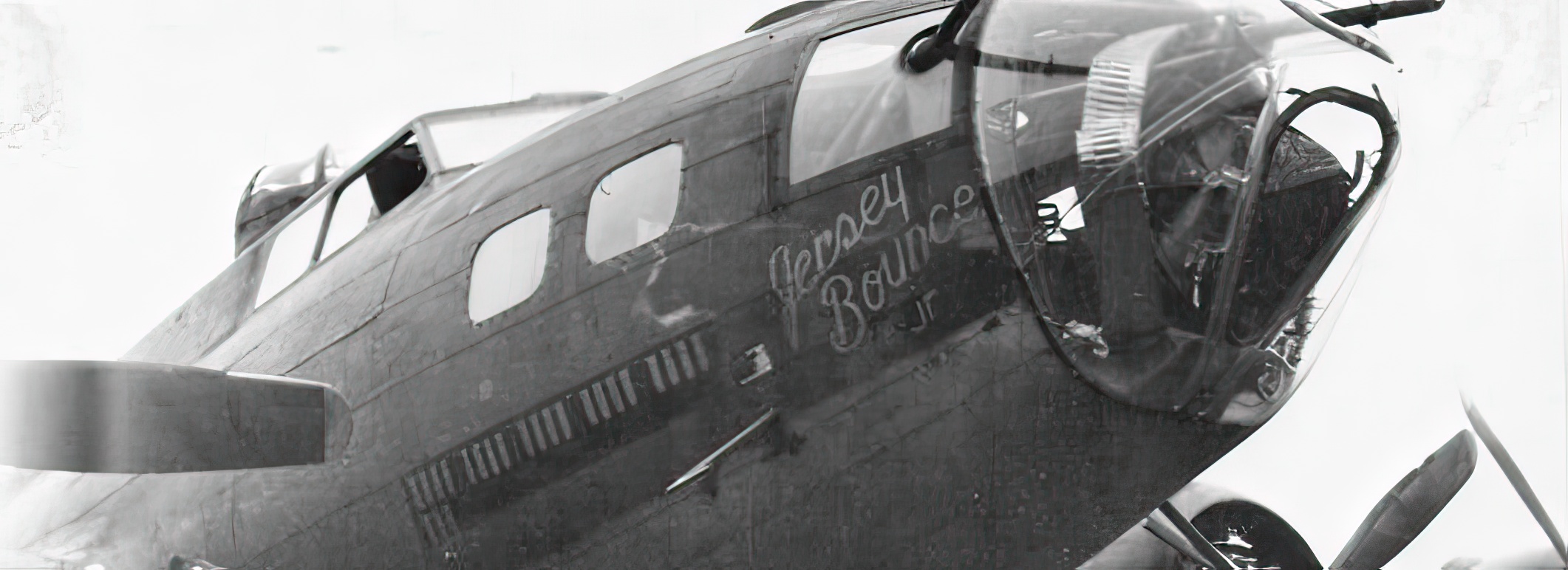 Forrest Volser was the radio operator on this Boeing B-17F-65-BO Flying Fortress, 42-29664, the “Jersey Bounce Jr.” (U.S. Air Force)