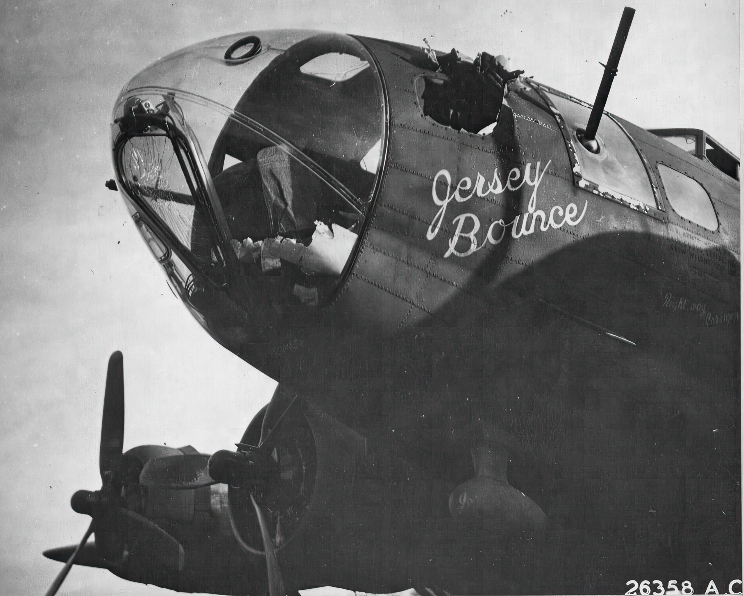 B-17 Jersey Bounce with damage